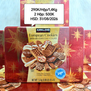 Bánh Quy Châu Âu Kirkland European Cookies with Belgian Chocolate (Mỹ)